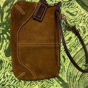 Coach suede wristlet